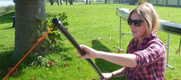 Änni auf dem Ergometer